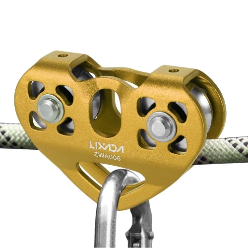 Lixada 30kN Cable Trolley Pulley with Ball Bearing Rock Climbing Caving Aloft Work Rescue