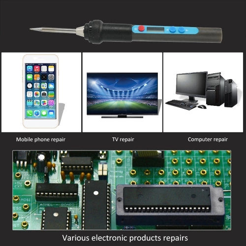 Digital Adjustable Temperature Unleaded Electric Soldering Iron Set