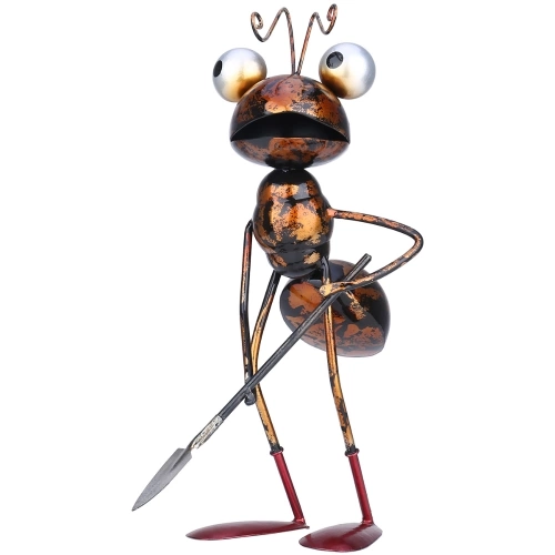 Tooarts 13inch Ant Sculpture Iron Cartoon Ant