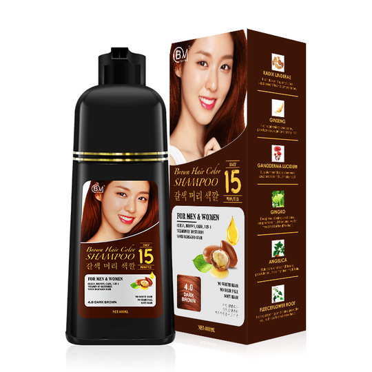 fast dyeing wholesale organic natural permanent brown hair dye shampoo