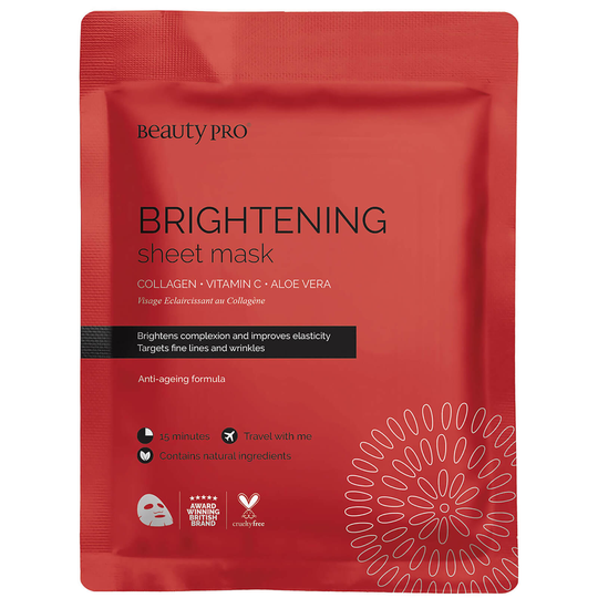 BeautyPro Brightening Collagen Sheet Mask with Vitamin C