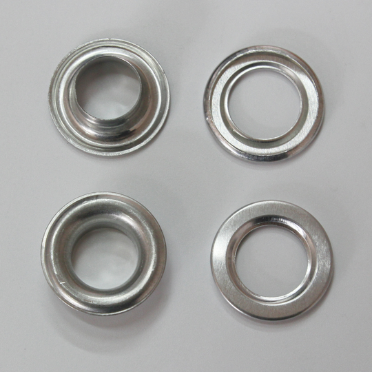 Factory direct quality curtain brass iron and aluminum eyes with toothed gaskets