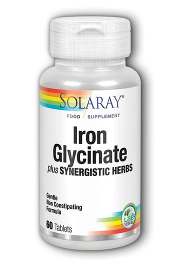 Solaray Iron Glycinate, 60 Tablets