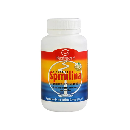 LifeStream Spirulina Tablets, 500mg, 100 Tablets