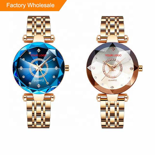 Custom Black Women'S Iron Luxury Iced Out Watches Crystal Quartz Hip Hop Wristwatches Quartz Watches