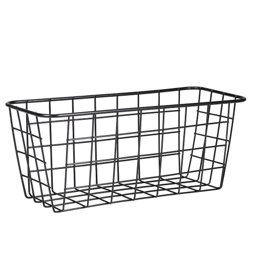 Iron Storage Basket Wall Mounted Storage Organizer Wire Hanging Basket Bathroom Shelf for Bedroom Bathroom Laundry Room