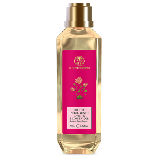 Forest Essentials Sheer Indulgence Bath and Shower Oil Indian Rose Absolute (Various Sizes) - 200ml