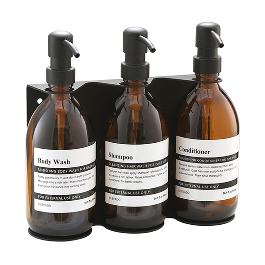 hotel Triple shower soap dispenser bottle wall mount shampoo and conditioner dispenser