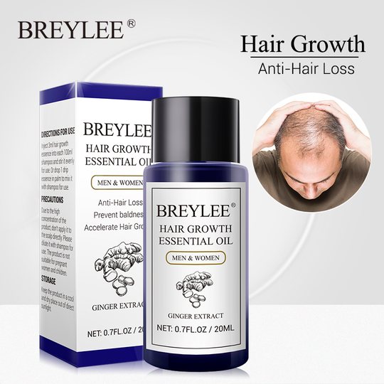 BREYLEE Hair Growth Essential Oil 20ml Fast Powerful Hair Products Care Prevent Baldness Anti-Hair Loss Serum Nourishing B1