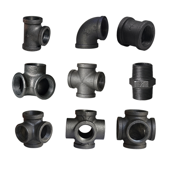 Iron Water Pipe Fittings Black Malleable Water Pipe Fittings Decorative Pipe Fittings Floor FLANGE Thread 1/2 3/4 1DT001 Round