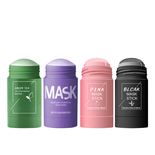 Organic Vitamin C Herbal Vegan Oil Control Deep Clean Green Tea Black Pink Clay Whiten Cleansing Mask Stick