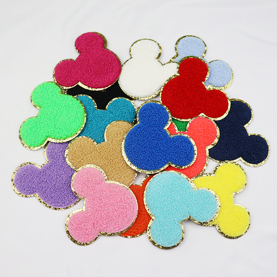 Hot sale new design patch mickey iron on for party supplies clothes chenille patches