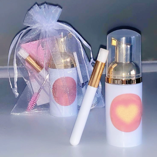 lash extension foaming wash natural cleaner customised personalised eyelash lashes clear shampoo