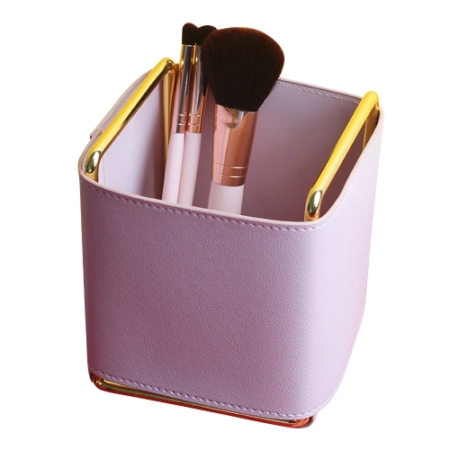Storage Box Holders Organizer Box Leather Iron Storage Box Desktop Storage Box Multi-functional Desk Organize Single Compartment Storage Box for Pens Remote Controls Makeup Brushes