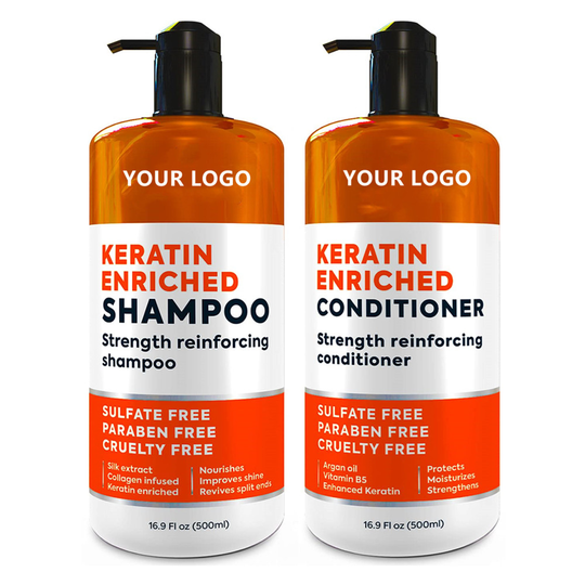 OEM/ODM Hair Keratin Shampoo and Conditioner Sulfate Free Deep Hair Treatment Anti Frizz Morocco Argan Oil Shampoo for Dry Hair