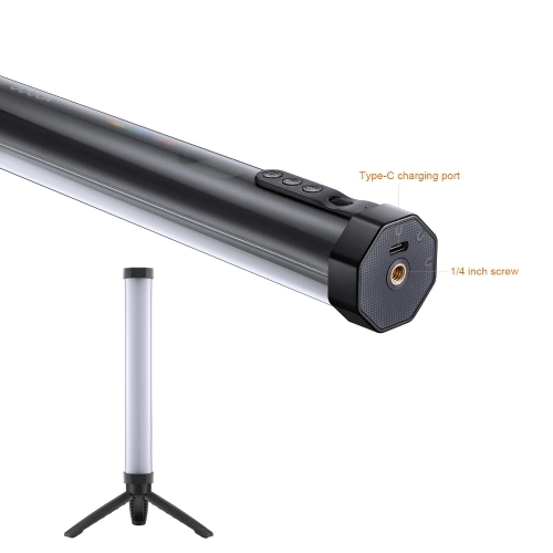 Godox TL30 Full Color RGB Tube Light Professional LED Photography Light Wand Bi-Color Temperature 2700K-6500K CRI97 TLCL99 APP/On-Board Control with Storage Bag for Professional Studio Photography Video Recording Portrait Live Stream