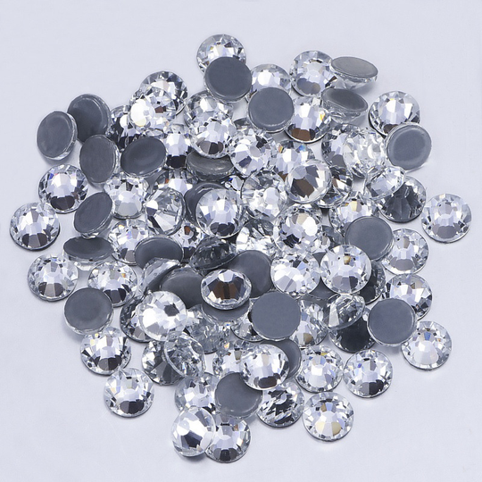 yantuo white clear style german intensive glue crystal hot fix rhinestones crystal iron on rhinestones for luxury wedding dress