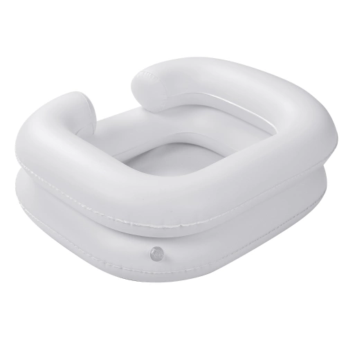 Portable Inflatable Shampoo Bowl Foldable In Bed Hair Washing Hair Cuts Hair Coloring for the Elderly Disabled Pregnancy Hair Washing Basin With Drain Tube