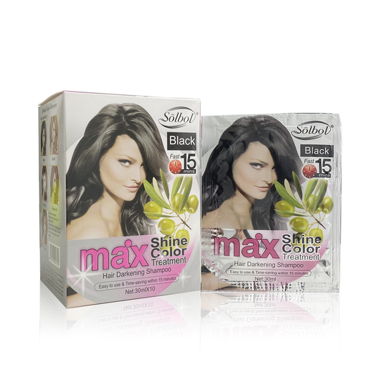 VOJO New hot selling fast black hair color shampoo herbal dye make hair black for white hair lazy man
