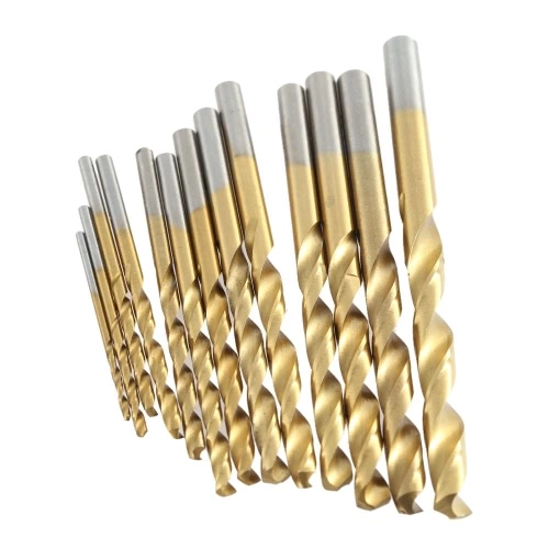 13pcs/set HSS Plating Titanium Twist Drill Bit Set Metric System 1.5-6.5mm High Quality Woodworking Wood Metal Drilling Tool
