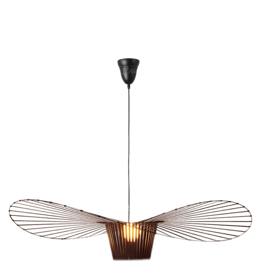 Simple Creative Diningroom Industrial Style Chandelier Nordic Iron Art Straw Hat Livingroom Chandelierie