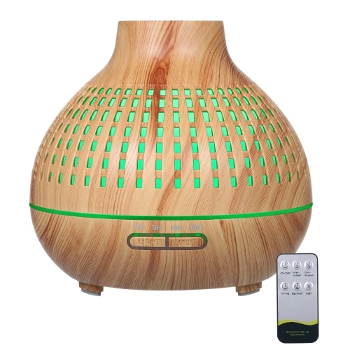 Decdeal 400ml U-ltrasonic Acoustic Air Humidifier Aroma Diffuser Mist Maker with Remote Control Controller 7 Colorful Lights Design 4 Levels T-imer T-ime Setting Double Spray Modes for Yoga Relax Office Home Bedroom Living Room Study Spa