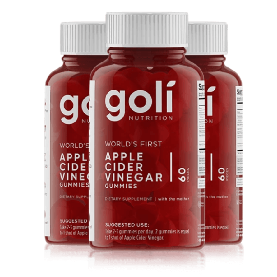 Goli 3 Bottles of Apple Cider Vinegar Gummy Bundle