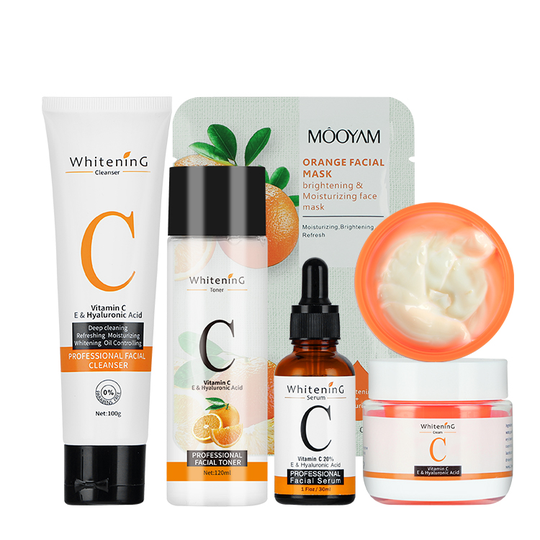 Wholesale OEM Private label vitamin c whitening face cream set facial kit anti face moisturizing skin care set