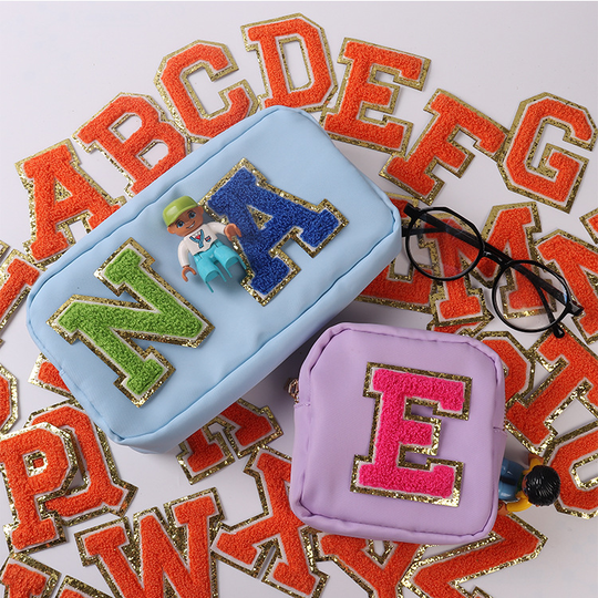 Low MOQ Wholesale Iron On Varsity Letter Applique Patches Chenille Letter Patch