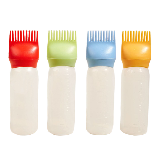 Custom barber salon Oil Comb dye applicator shampoo empty bottle Hair Coloring Styling hair dye bottle