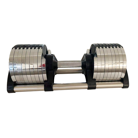Free Weights Strength Training Gym 24KG 32KG 50LB 80LB Chrome Dumbbells For Sale Adjustable Dumbbell Set