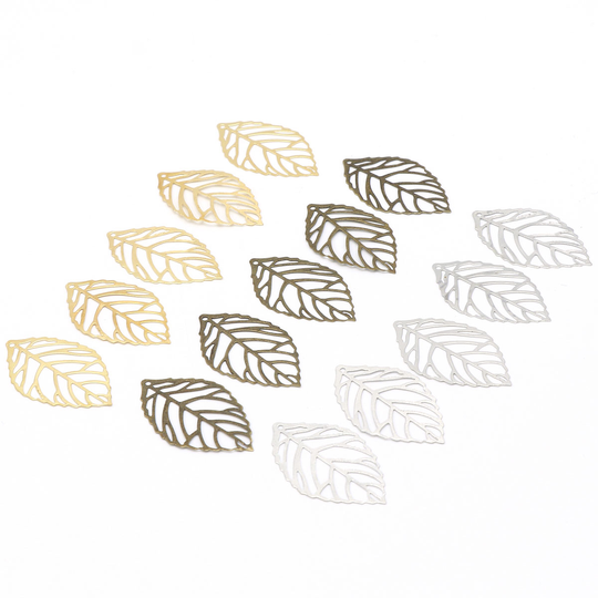 100pcs/bag Tropical Foliage Pendant Foliage Charm Leaf Pendant Matte Iron Leaf Jewelry Making DIY
