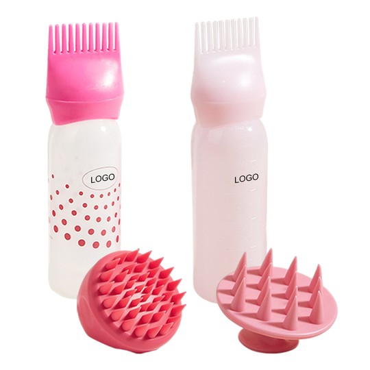 New Pink Shampoo Brush Set Wheat Straw Shampoo Wet and Dry for House and Salon Massager Shampoo Brush