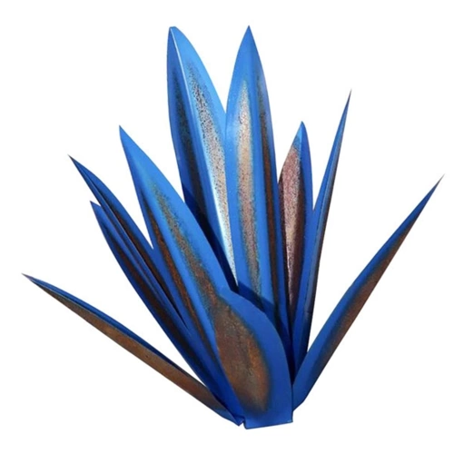 Cross-border new iron art agave plant ornaments Royalblue 27 cm