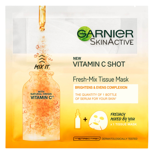 Garnier Fresh-Mix Brightening Face Sheet Shot Mask with Vitamin C 33g
