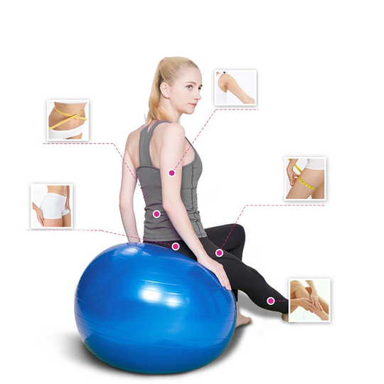 Ship from US fitness Pilates training exercise inflatable anti burst colorful PVC yoga ball