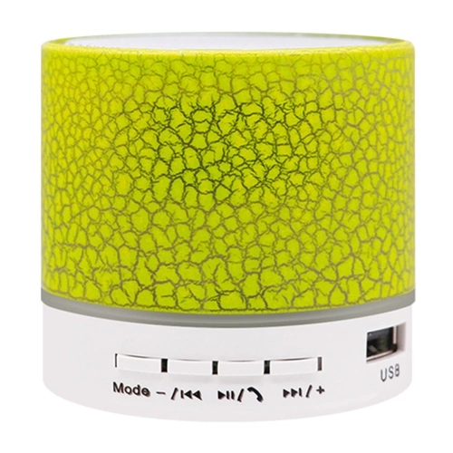 A9 Crack Pattern Mini Speaker Colorful Light Support U Disk TF Card AUX Port Wireless Portable Loudspeaker Box