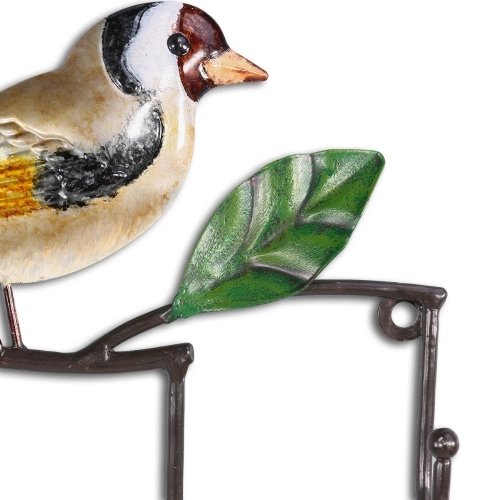 Bird Wall Hook Decorative Iron Wall Hanger Wall Mounted Coat Key Hat Hook Vintage Design Hanger with 4 Hooks