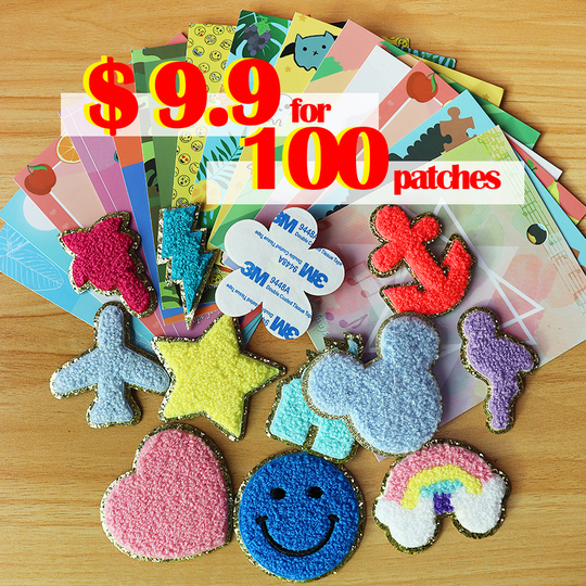 24 hour delivery RTS Price concessions Color love Iron on chenille patch