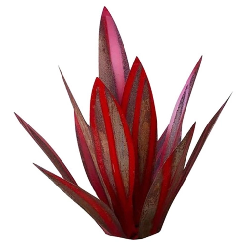 Cross-border new iron art agave plant ornaments Redwine 27 cm