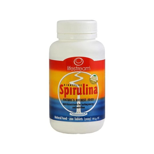 LifeStream Spirulina Tablets, 500mg, 200 Tablets