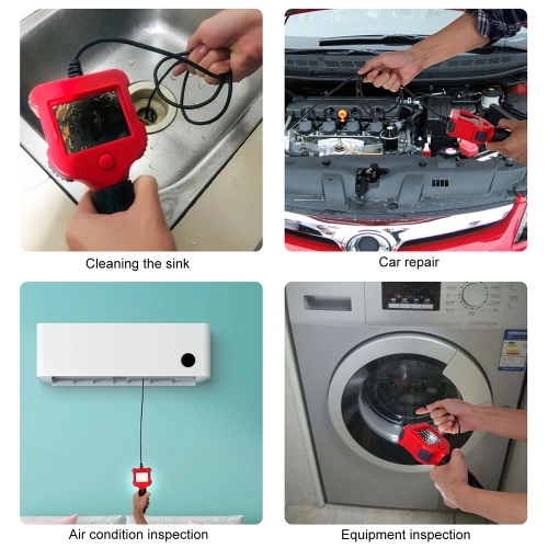 Endoscope Industrial Endoscope 2.4 Inch Screen Inspection HD Handheld Endoscope Waterproof Wide Viewing Angle for Car, Air Conditioner, Engine Checking 3 Meters