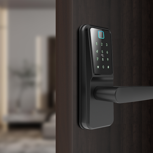 European French Home Security Deadbolt Keyless Entry Key Card aluminum alloy Iron wooden Door Lock Turkey
