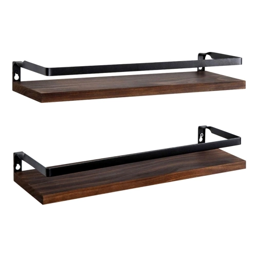 Floating Shelves Wall Mounted Rustic Wood Wall Storage Display Shelves