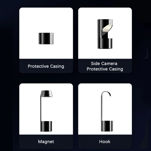 Industrial Endoscope with 8mm Automotive Inspection Camera Waterproof LED Light 4.3 inch Screen 1080P High Definition Digital Borescope