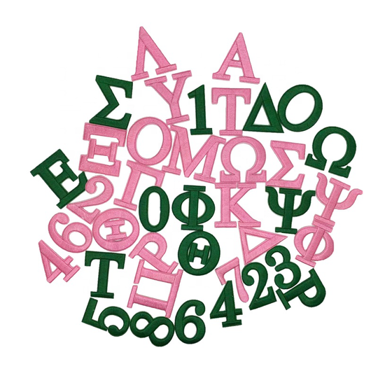 Greek fraternity and sorority iron on letter Custom Top Quality letters for Jacket