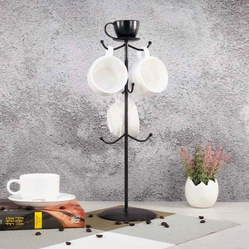 Coffee Mug Stand Mug Tree Holder Mug Rack Tree Coffee Tea Cup Organizer Hanger Holder with 6 Hooks