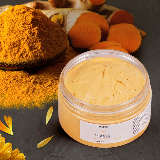 Tumeric Kaolin Mud Skin Care Anti Acne Blackhead Vitamin C Turmeric Face Clay Mask