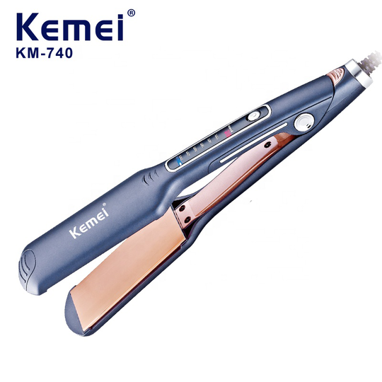 Six-Speed Private Label Flat Iron Kemei Km-740 Negative Ion Anti-Scalding Led Professional Hair Straighteners Portable Flat Iron