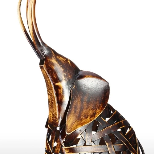 Metal Weaving Elephant Tooarts Iron Sculpture Home Decoration Crafts Animal Sculpture